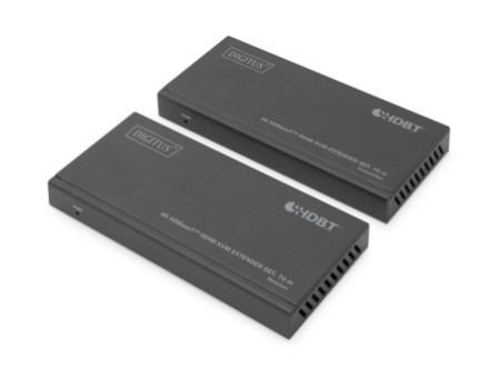 DIGITUS Kit d'extension KVM HDMI 4K HDBaseT, 70 m, noir