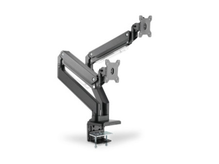 DIGITUS Support double écran universel, fixation par serrage