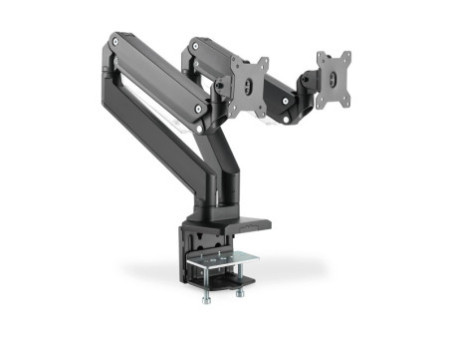 DIGITUS Support double écran universel, fixation par serrage