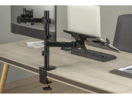 DIGITUS Support universel pour écran et laptop, noir
