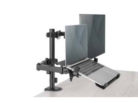 DIGITUS Support universel pour écran et laptop, noir