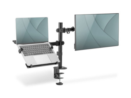 DIGITUS Support universel pour écran et laptop, noir