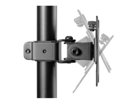 DIGITUS Support double écran universel, vertical, noir