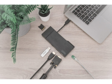 DIGITUS Station d'accueil universelle USB 3.0, 7 ports