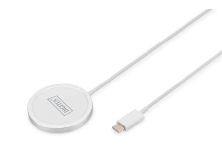DIGITUS Chargeur à induction, magnétique, 15 watts, blanc