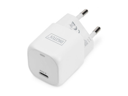 DIGITUS Mini Adaptateur de charge USB-C, 20 watts, blanc
