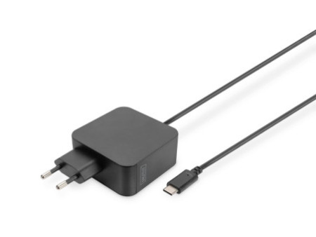 DIGITUS Chargeur pour ordinateur portable USB-C, 65 W, noir