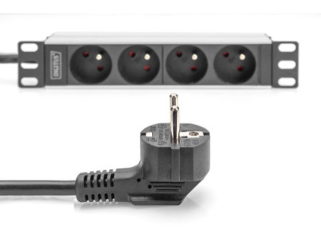 DIGITUS Multiprise 10' avec profilé aluminium, 4 prises