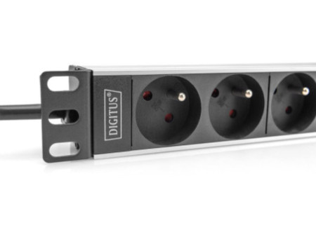 DIGITUS Multiprise 10' avec profilé aluminium, 4 prises