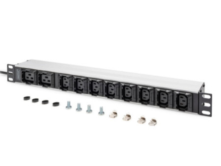 DIGITUS Multiprise 19', 10 prises, 1 U