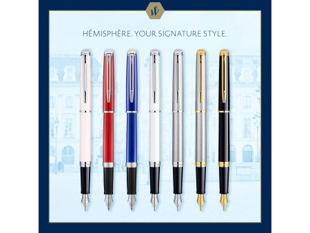 WATERMAN Stylo plume Hémisphère, Mat Noir G.T.
