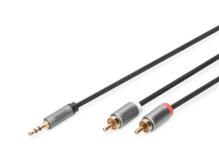 DIGITUS Câble adaptateur audio stéréo, prise jack - RCA, 3 m