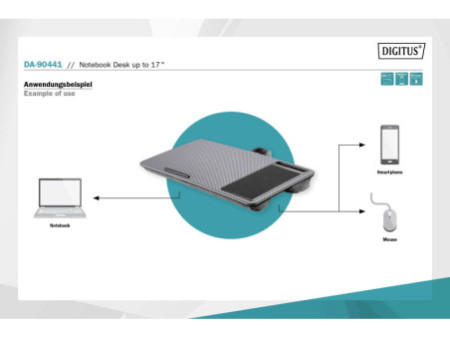 DIGITUS Notebook Desk / station de travail pour ordinateur