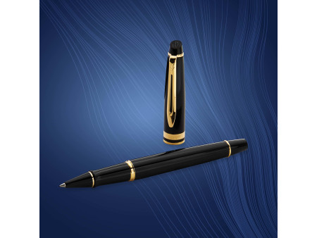 WATERMAN Stylo roller à encre Expert, Black G.C.