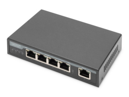 DIGITUS Extenseur Gigabit 4PPoE intérieur, 4 ports, 802.3at