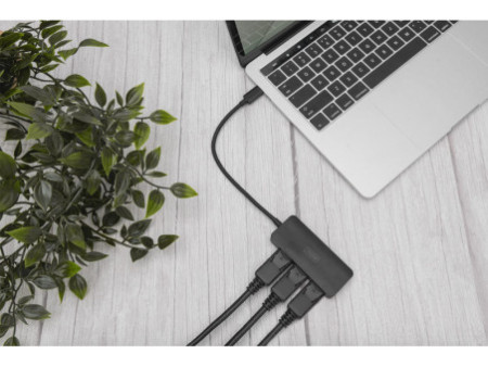 DIGITUS Hub vidéo MST, 3 ports, USB-C - 3x DisplayPort