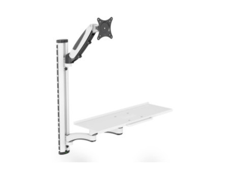 DIGITUS Support pour écran avec porte-clavier/souris, blanc