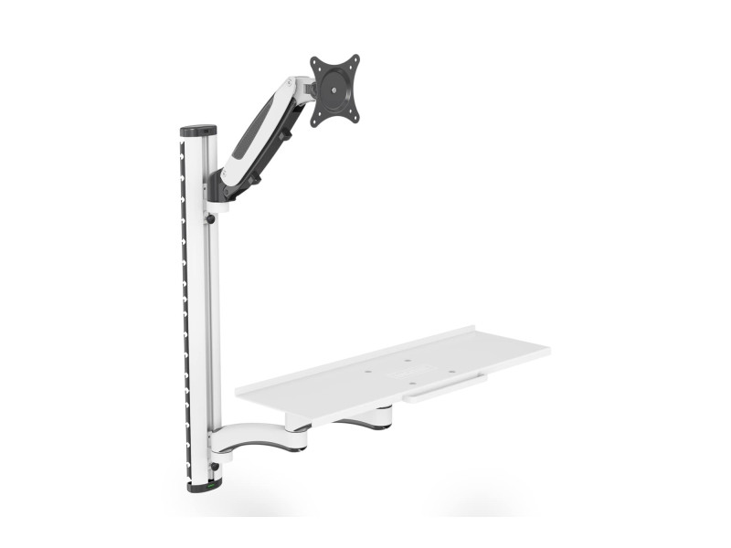 DIGITUS Support pour écran avec porte-clavier/souris, blanc