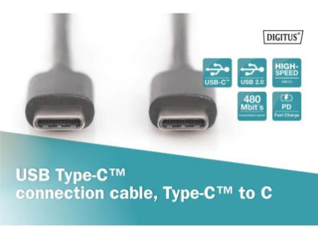 ASSMANN Câble de raccordement USB 3.0, USB-C - USB-C, 3,0 m