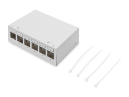DIGITUS Panneau de brassage modulaire Desktop, 6 ports