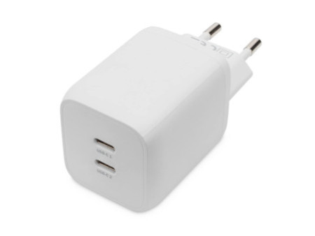 DIGITUS Chargeur USB, 2x USB-C, 65 watts, blanc