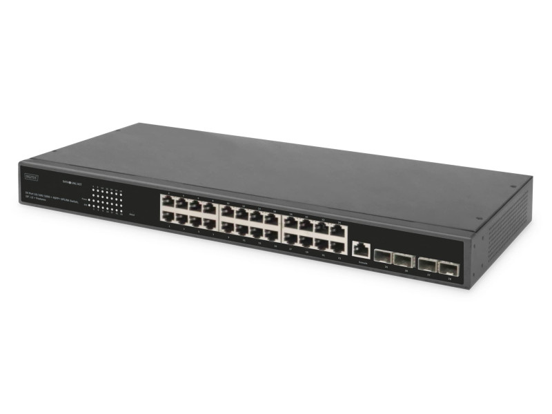 DIGITUS Commutateur 19' Gigabit Etherneet Switch, 24 ports
