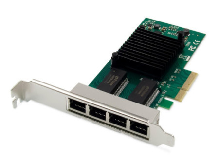 DIGITUS Carte réseau PCI Express Gigabit Ethernet, 4 ports