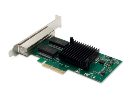 DIGITUS Carte réseau PCI Express Gigabit Ethernet, 4 ports