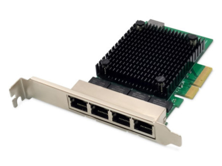 DIGITUS Carte réseau PCI Express Gigabit Ethernet, 4 ports