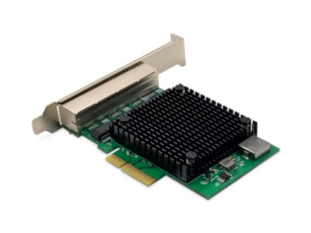 DIGITUS Carte réseau PCI Express Gigabit Ethernet, 4 ports
