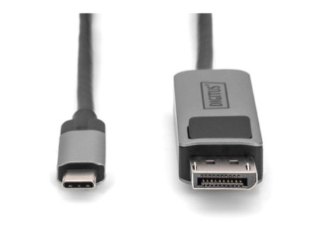 DIGITUS Câble adaptateur bidirectionnel USB type C - DP, 1 m