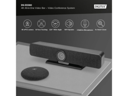 DIGITUS Barre vidéo 4K All-In-One Pro