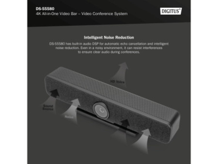 DIGITUS Barre vidéo 4K All-In-One Pro