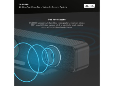 DIGITUS Barre vidéo 4K All-In-One Pro