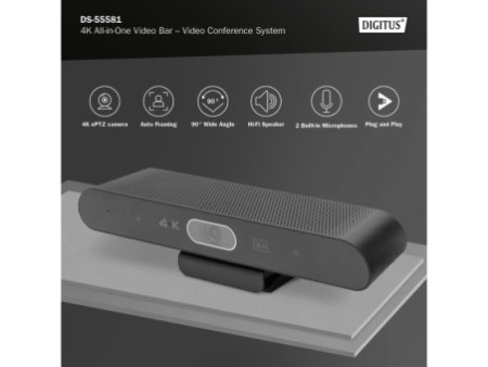 DIGITUS Barre vidéo 4K All-In-One Mini