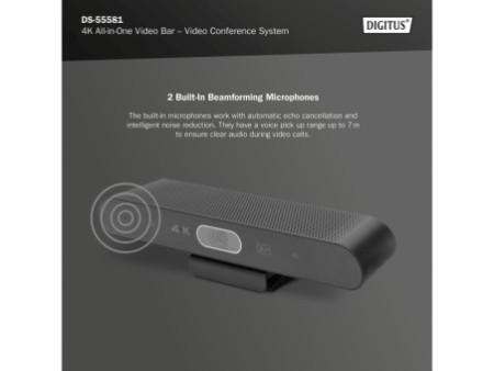 DIGITUS Barre vidéo 4K All-In-One Mini