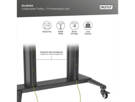 DIGITUS Chariot de présentation TV