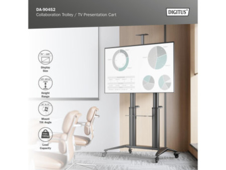 DIGITUS Chariot de présentation TV