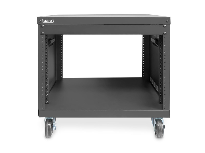 DIGITUS Monture universelle 19', avec roulettes, 8 U, noir