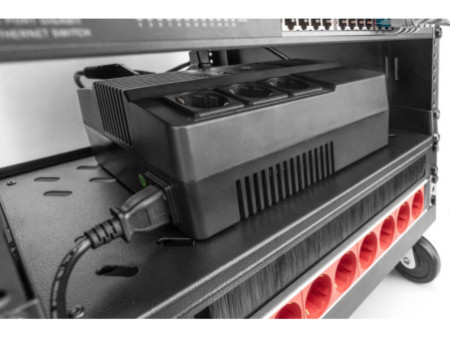 DIGITUS Monture universelle 19', avec roulettes, 8 U, noir