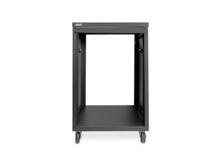 DIGITUS Monture universelle 19', avec roulettes, 16 U, noir
