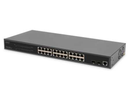 DIGITUS Switch PoE Gigabit Ethernet 19' 24 ports, manageable
