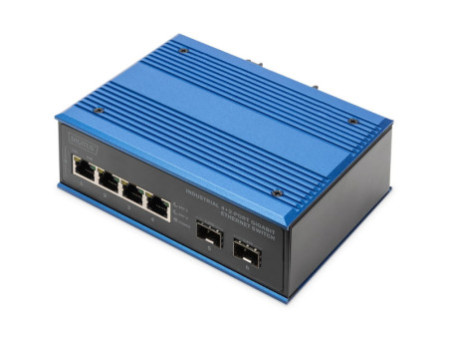 DIGITUS Switch industriel Gigabit Ethernet, 4+2 ports