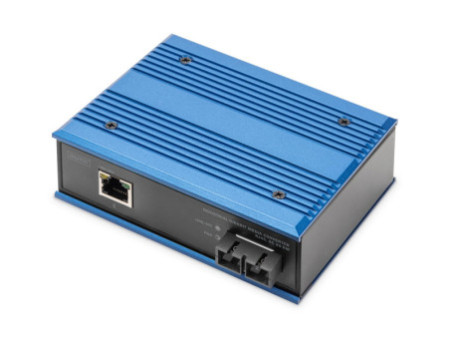 DIGITUS Convertisseur média industriel Gigabit RJ45, 20 km