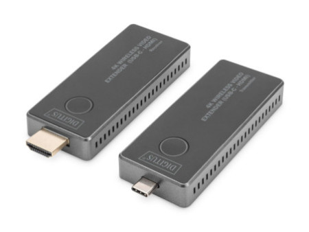 DIGITUS Kit extenseur vidéo 4K sans fil, 30 m (USB-C - HDMI)