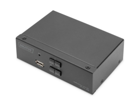 DIGITUS Switch KVM, 2x1, noir