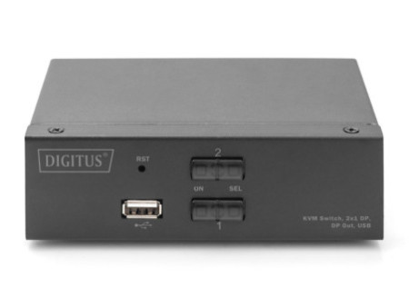 DIGITUS Switch KVM, 2x1, noir