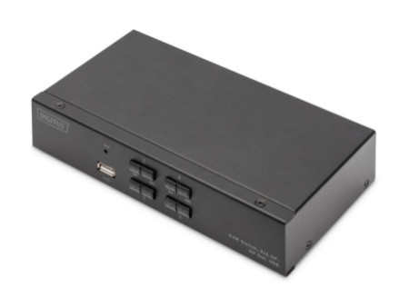 DIGITUS Switch KVM, 4x1, noir