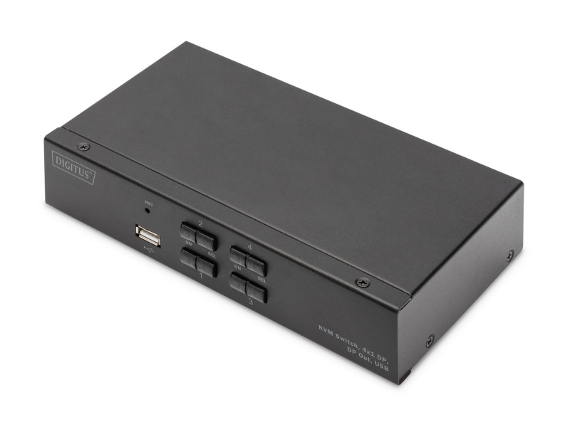 DIGITUS Switch KVM, 4x1, noir