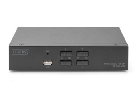 DIGITUS Switch KVM, 4x1, noir